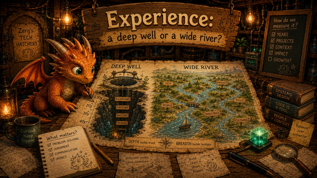 Cover image for Experience: a deep well or a wide river?