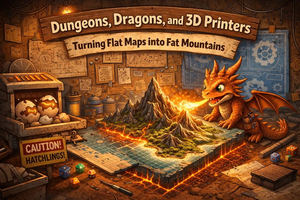 Cover image for From 2D Maps to 3D Worlds: Printing DnD Terrain with Blender⚔️